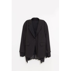 OUR LEGACY SOOT BLACK TECHFLAX REVERSIBLE DRIP BLAZER